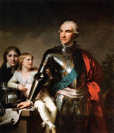 unknow artist The Count Potocki and his sons oil painting image